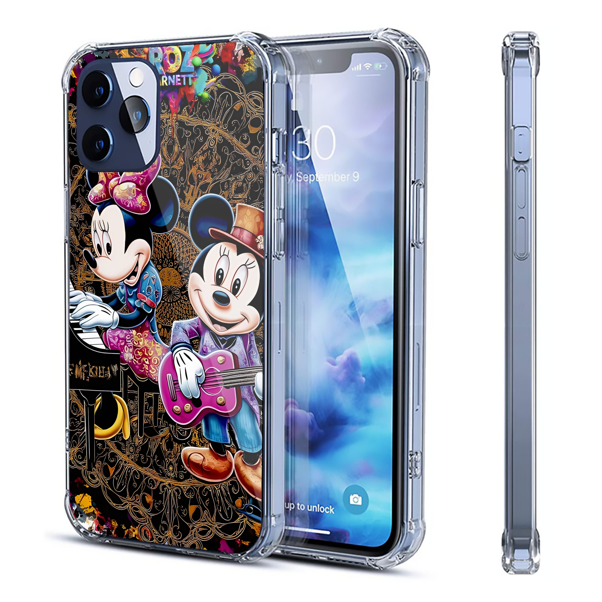 ミッキーマウス Mickey Mouse 【iPhone 12シリーズ対応】透明スマホケース（クリアソフトケース）